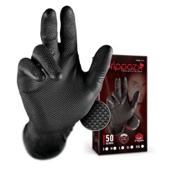 Ühekordsed nitriilkindad GRIPPAZ 246BK, 50vnt., juodos