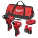 Akukruvikeerajate komplekt MILWAUKEE M12 BLPP2D-202B 1