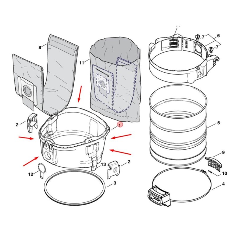 Konteinerio perėjimas attix 761-21 xc NILFISK 302001610 1