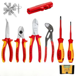 10-osaline elektriku tööriistakomplekt KNIPEX 002090V01