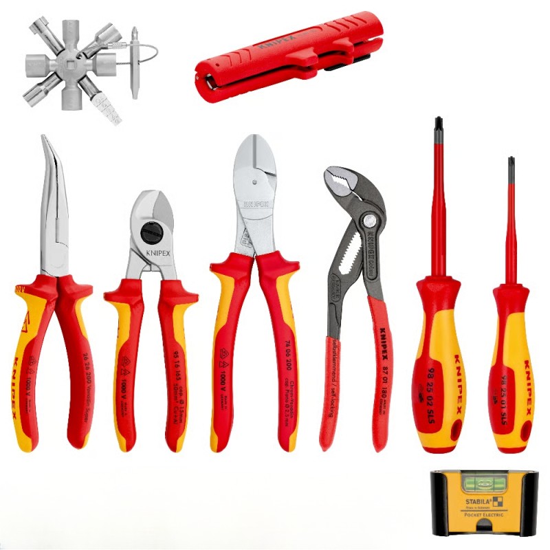 10-osaline elektriku tööriistakomplekt KNIPEX 002090V01 1