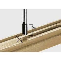 Freza briaunoms FESTOOL HW S8 D20/20, kotelis 8mm