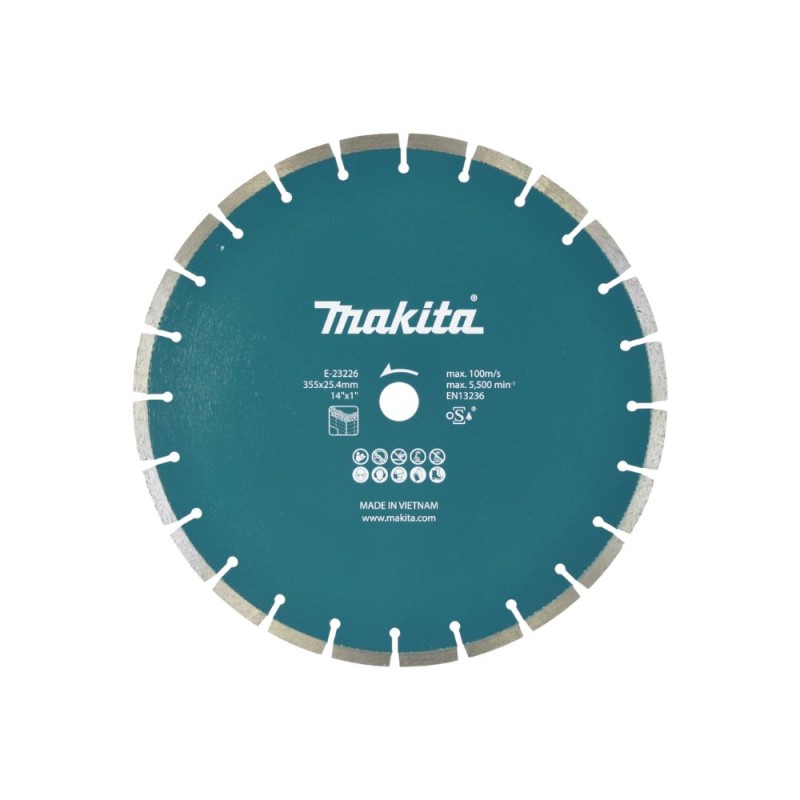 Teemantketas betooni lõikamiseks (märg/kuiv lõikus) MAKITA 355x25,4mm 1