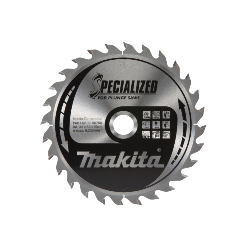 Saeketas MAKITA 165x20x2,0mm 28T 15° 1