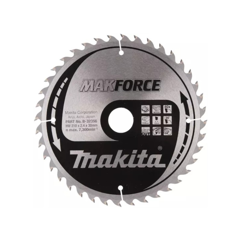 Saeketas MAKITA 210x30x2,4mm 40T 20° 1
