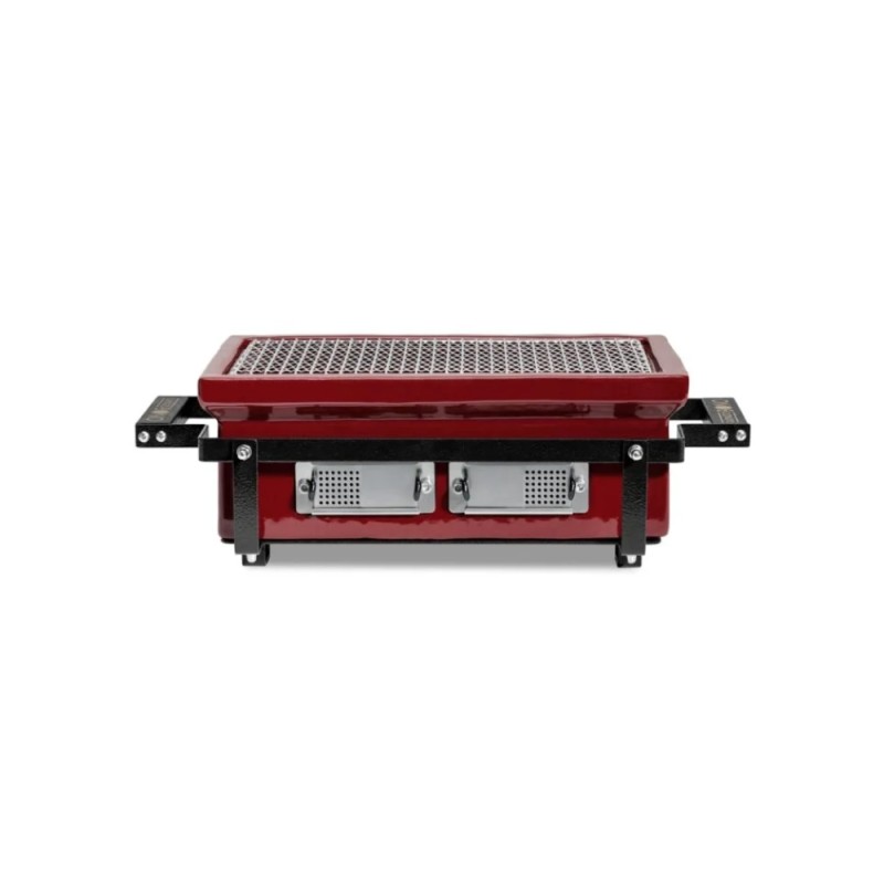 Jaapani lauagrill Kamado BONO Hibachi EVO SQUARE, tumepunane 1
