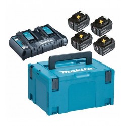 4 aku ja laadija komplekt 18 V 5.0 Ah MAKITA PowerPack