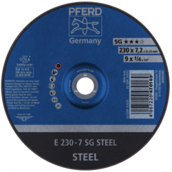 Terasest lihvketas PFERD E230-7 SG STEEL