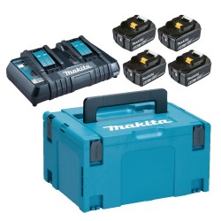 Akumuliatorių ir kroviklio komplektas MAKITA PowerPack 18V 4x6,0Ah