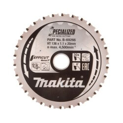 Pjovimo diskas metalui MAKITA HM 136x20x1,1mm 30T