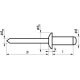 Kniedės MASTERFIX 1031 3x8mm, 50vnt. 4