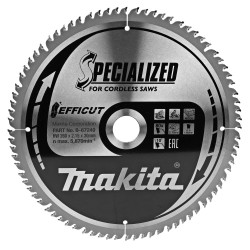 Medžio pjovimo diskas MAKITA Efficut 260x30x2,15mm 80T 10°