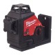 3-jų plokštumų lazerinis nivelyras MILWAUKEE M12 3PL-401C