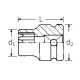 1/2" Galvutė TORX STAHLWILLE Impact Nr.2308TX, E12