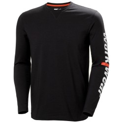 Marškinėliai ilgomis rankovėmis HELLY HANSEN HHWW Graphic, juodi/balti, L