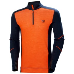 Apatiniai marškinėliai HELLY HANSEN Lifa Merino Half Zip, oranžiniai