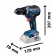 Akumuliatorinis suktuvas-gręžtuvas BOSCH GSR 18V-55 Solo LB 2
