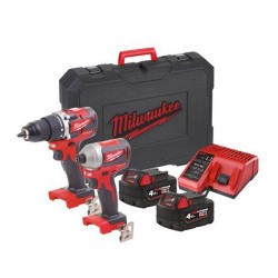 Akumuliatorinių įrankių rinkinys MILWAUKEE M18 CBLPP2B-402C