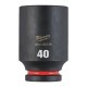 Ilga šešiakampė smūginė galvutė MILWAUKEE SHW 3/4" 40mm 1