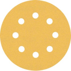 Šlifavimo popierius BOSCH Expert C470, vibraciniams šlifuokliams, su 8 skylėmis, 115 mm, G 120, 5 vnt.