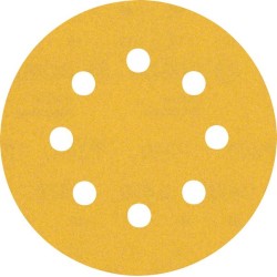 Šlifavimo popierius BOSCH Expert C470, vibraciniams šlifuokliams, su 8 skylėmis, 115 mm, G 240, 5 vnt.