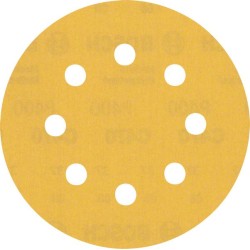Šlifavimo popierius BOSCH Expert C470, vibraciniams šlifuokliams, su 8 skylėmis, 115 mm, G 400, 5 vnt.