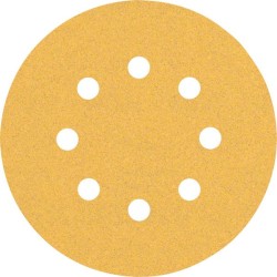 Šlifavimo popierius BOSCH Expert C470, vibraciniams šlifuokliams, su 8 skylėmis, 125 mm, G 100, 50 vnt.