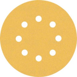 Šlifavimo popierius BOSCH Expert C470, vibraciniams šlifuokliams, su 8 skylėmis, 125 mm, G 120, 5 vnt.