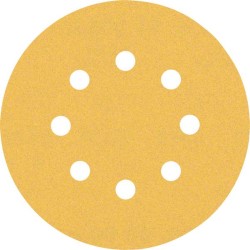 Šlifavimo popierius BOSCH Expert C470, vibraciniams šlifuokliams, su 8 skylėmis, 125 mm, G 120, 50 vnt.