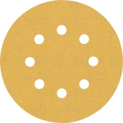 Šlifavimo popierius BOSCH Expert C470, vibraciniams šlifuokliams, su 8 skylėmis, 125 mm, G 180, 5 vnt.