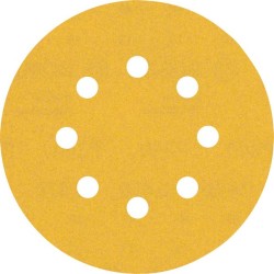 Šlifavimo popierius BOSCH Expert C470, vibraciniams šlifuokliams, su 8 skylėmis, 125 mm, G 240, 50 vnt.