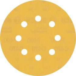 Šlifavimo popierius BOSCH Expert C470, vibraciniams šlifuokliams, su 8 skylėmis, 125 mm, G 400, 5 vnt.