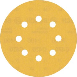 Šlifavimo popierius BOSCH Expert C470, vibraciniams šlifuokliams, su 8 skylėmis, 125 mm, G 400, 50 vnt.