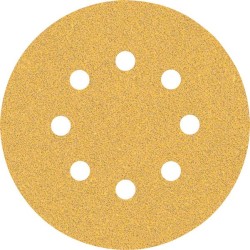 Šlifavimo popierius BOSCH Expert C470, vibraciniams šlifuokliams, su 8 skylėmis, 125 mm, G 60, 5 vnt.