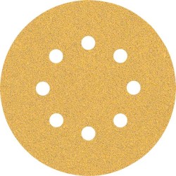 Šlifavimo popierius BOSCH Expert C470, vibraciniams šlifuokliams, su 8 skylėmis, 125 mm, G 60, 50 vnt.