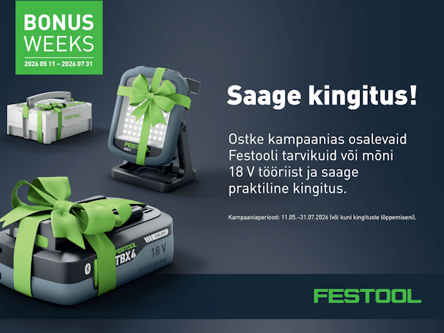 Festool BONUS WEEKS kampaania