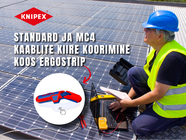 Universaalne koorimisvahend p&auml;ikesepaneelide s&uuml;steemi paigaldamiseks KNIPEX ErgoStrip