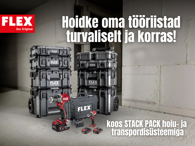FLEX STACK PACK hoiu- ja transpordisüsteemiga